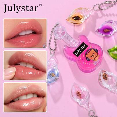 Violin Lip Oil Random Pendant, Moisturizing And Shimmering Lip Balm, A Good Decoration, You Can Touch Up Your Makeup At Any Time