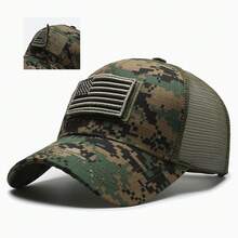 Polo de golf , Gorra de golf, Gorra de golf, Gorra de golf, Para hombre, Para mujer, Gorra con visera, Sombrero de sol para mujer, Gorra de malla de camuflaje con parche americano para hombre, estilo LA Summer, Gorra táctica de pico de pato para exteriores, protección solar 2026 - Negro - Ver 2
