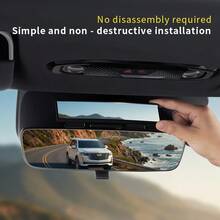 Car Rearview Mirror Wide View Safety Mirror For Windshield Infant Observation Car Seats Clear Reflection 360-Degree Rotatable Adjustable Mirror Can Be Pasted Freely - A - View 12