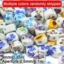 6x9毫米穿孔釉面陶瓷花珠，彩色彩绘陶瓷珠 DIY首饰材料 - 陶瓷珠 - 查看 28