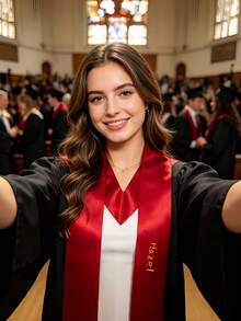 1 Xale de formatura personalizado com várias cores e alças de ombro opcionais, adequado para deslocações, regresso à escola, cerimónias de formatura, festas, aniversários, épocas de formatura e épocas de regresso à escola - Multicolorido - Ver 7