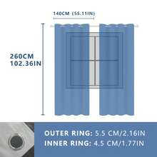 Set Of 2 Solid Color Sheer Curtains, Lightweight Light Filtering Curtains With Grommets, Semi-Transparent Curtains For Bedroom, Living Room, Patio And Outdoor Use - 白色 - 查看 7