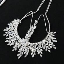 Băng đô tua rua sang trọng, vương miện cô dâu được chế tác tinh xảo, phụ kiện đội đầu dự tiệc và đám cưới dành cho phụ nữ. - Bạc - Xem 8
