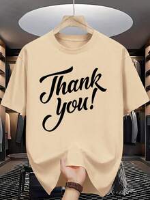 Men's Fashionable Printed Short Sleeve T-Shirt For Summer - 紅色 - 查看 1