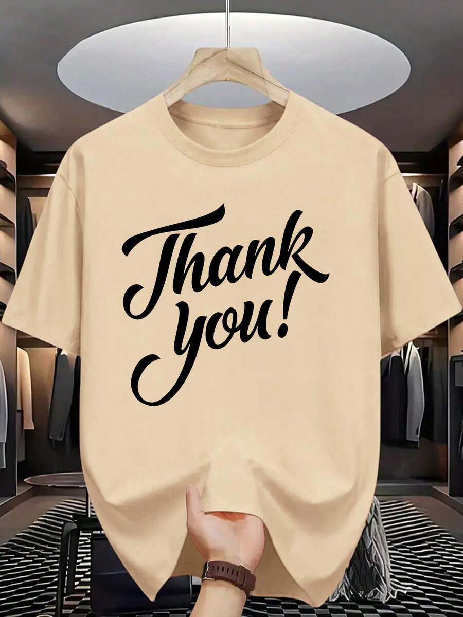Men's Fashionable Printed Short Sleeve T-Shirt For Summer - 紅色 - 查看 1