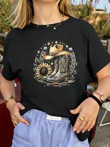 Women T-Shirts - Black - View 1