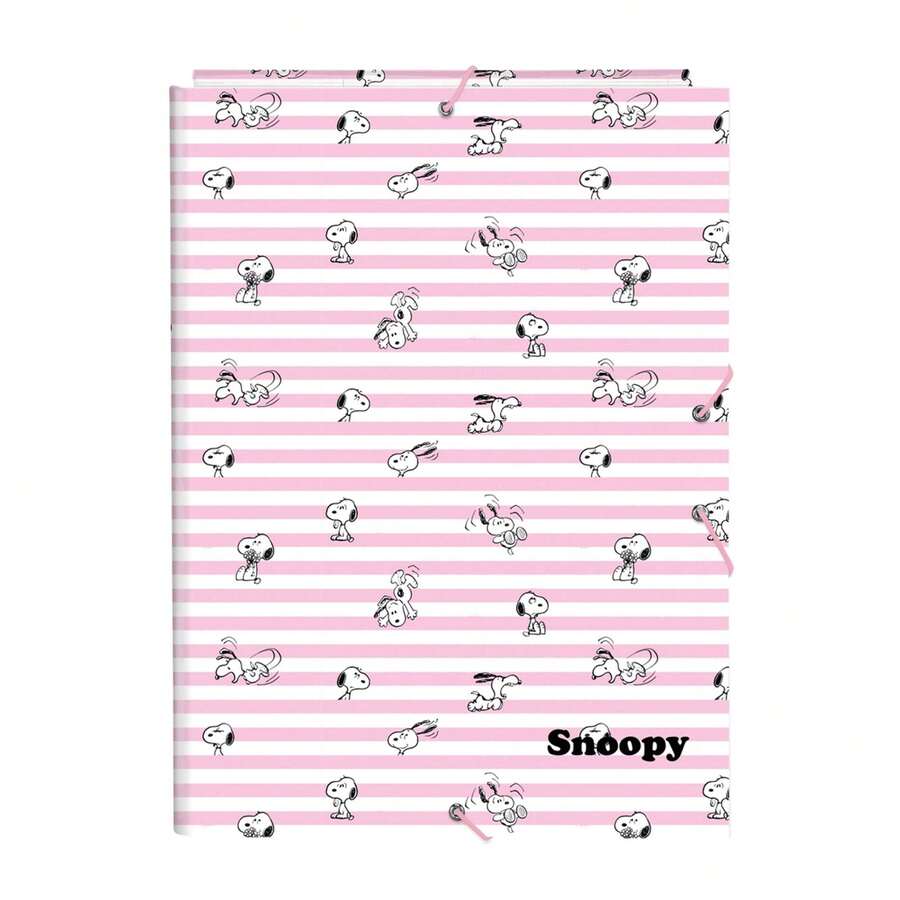 Safta SNOOPY Unisex School Folder, Official License, Hard Covers With 3 Interior Flaps And Elastic Closure, A4 Size, Back To School And Office - Folder - 3 Single (2) - View 1