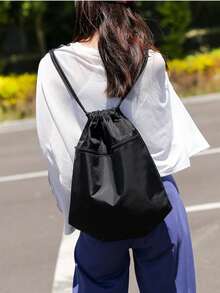 Mochila pequeña con cordón para deportes, natación y viajes, mochila con cordón duradera, adecuada para deportes al aire libre y fitness - Multicolor - Ver 4
