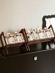 1 chiếc kệ sách để bàn nhỏ gọn bằng tre và kim loại - Thiết kế nghiêng giúp dễ dàng lấy sách, giá đựng sách văn phòng (cần lắp ráp) - Nhiều màu - Xem 6