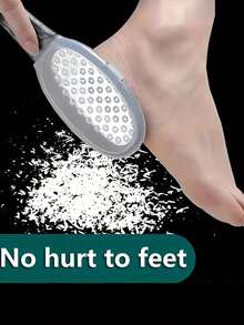 This Stainless Steel Foot File/Callus Remover Features A Splash-Proof Design, An Ergonomic Handle, And A Durable, Double-Sided Coarse-Fine Sanding Finish. Suitable For Home Foot And Hand Care. This Foot Care Tool Can Remove Calluses. - A - View 2
