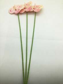 10/5件人造紅色掌心百合花（粉色帶斑點）仿真紅火烈鳥花苞葉尾花，人造植物，適用於婚禮、辦公室、派對、酒店、居家桌面裝飾，適合房間裝飾、餐桌裝飾、家居裝飾、桌面裝飾 - 斑點粉 - 查看 10