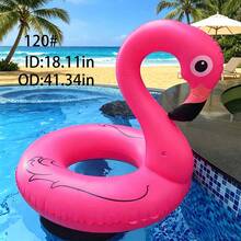 Extra Large Pink Flamingo Inflatable Pool Float, Thickened PVC Adult Swim Ring, Large Flamingo Float, Suitable For Beach Pool Party - Multicolor - View 14