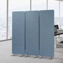 SanBouSi Blue Office Partition Room Divider Divider Screen 183*168cm Anti-Peeping Privacy Screen - Blue - 查看 5