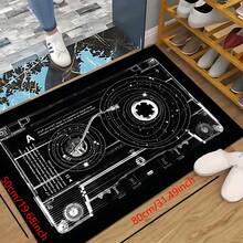 1pc Magnetic Tape Pattern Printed Floor Mat, Silica Gel Kitchen Carpet, Kitchen Mat, Rug, Easy To Clean, Rectangular Printed, Suitable For Living Room, Bedroom, Hallway, Bathroom, Laundry Room - Polyester Carpet, Suitable For Indoor And Outdoor Home Decor - Multicolor - View 14