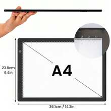 Art Tracing Board - Ideal For Sketching, Animation, Tattoo Transfer, And Diamond Painting - Black - View 2