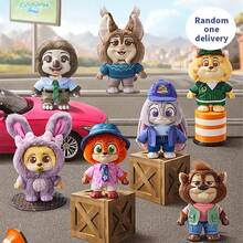 Miniso 迪士尼動物方舟城市居民系列盲盒，Judy & Nick可愛卡通人偶裝飾，趣味驚喜開箱玩具，桌面裝飾車掛件(1件隨機發貨) - 彩色 - 查看 1