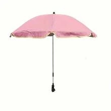 1 Stück universeller Clip-On Strandstuhlsonnenschirm, verstellbarer Sonnenschirm, geeignet für Balkon, Strandstuhl, Kinderwagen, Rollstuhl, Golfwagen - Pink - Übersicht 8