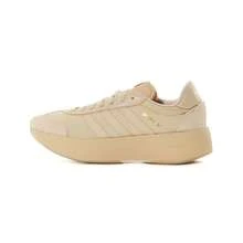 Adidas 男女通用休闲厚底舒适运动鞋 JS3623，适合春秋季穿着 - 魔力淺褐色/金 - 查看 2