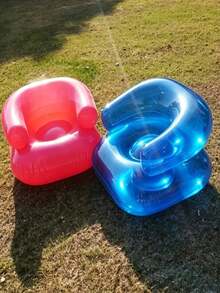 Portable Outdoor Inflatable Mattress, PVC Transparent Sofa, Garden Nap Reading Leisure Chair, Suitable For Indoor And Outdoor Scenes, Novel Inflatable Furniture Blow-Up Sofa Seat, Waterproof PVC Inflatable Sofa, Essential Outdoor Equipment For All Seasons - Multicolor - View 12