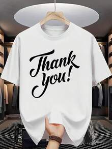 Men's Fashionable Printed Short Sleeve T-Shirt For Summer - 白色 - 查看 1