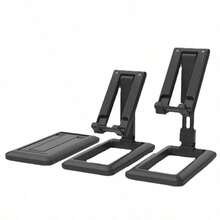 Adjustable Desktop Height Adjustable 1pc Foldable Adjustable Phone Stand Portable Holder Mother's Day Gift - Black - View 3