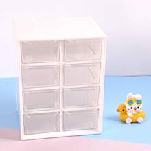 6/8/9 Compartment Transparent Drawer Storage Box, Wall-Mounted Desktop Organizer Rack, Suitable For Jewelry, Stationery, DIY Painting, DIY Crafts And Accessories Storage - / - View 16