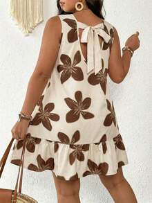 Lounesse Vestido casual de talla sin mangas a rayas - Multicolor - Ver 12