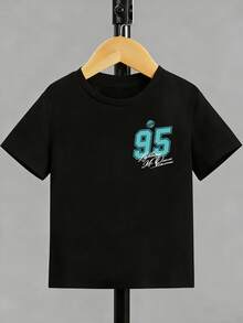 Disney Cars Lightning McQueen Kids' Tee, No.95 Double-Sided Print Retro Kids' Wear - Black - View 3