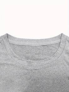 Camiseta básica para hombres, top versátil, ropa de verano para hombres - Gris Claro - Ver 4