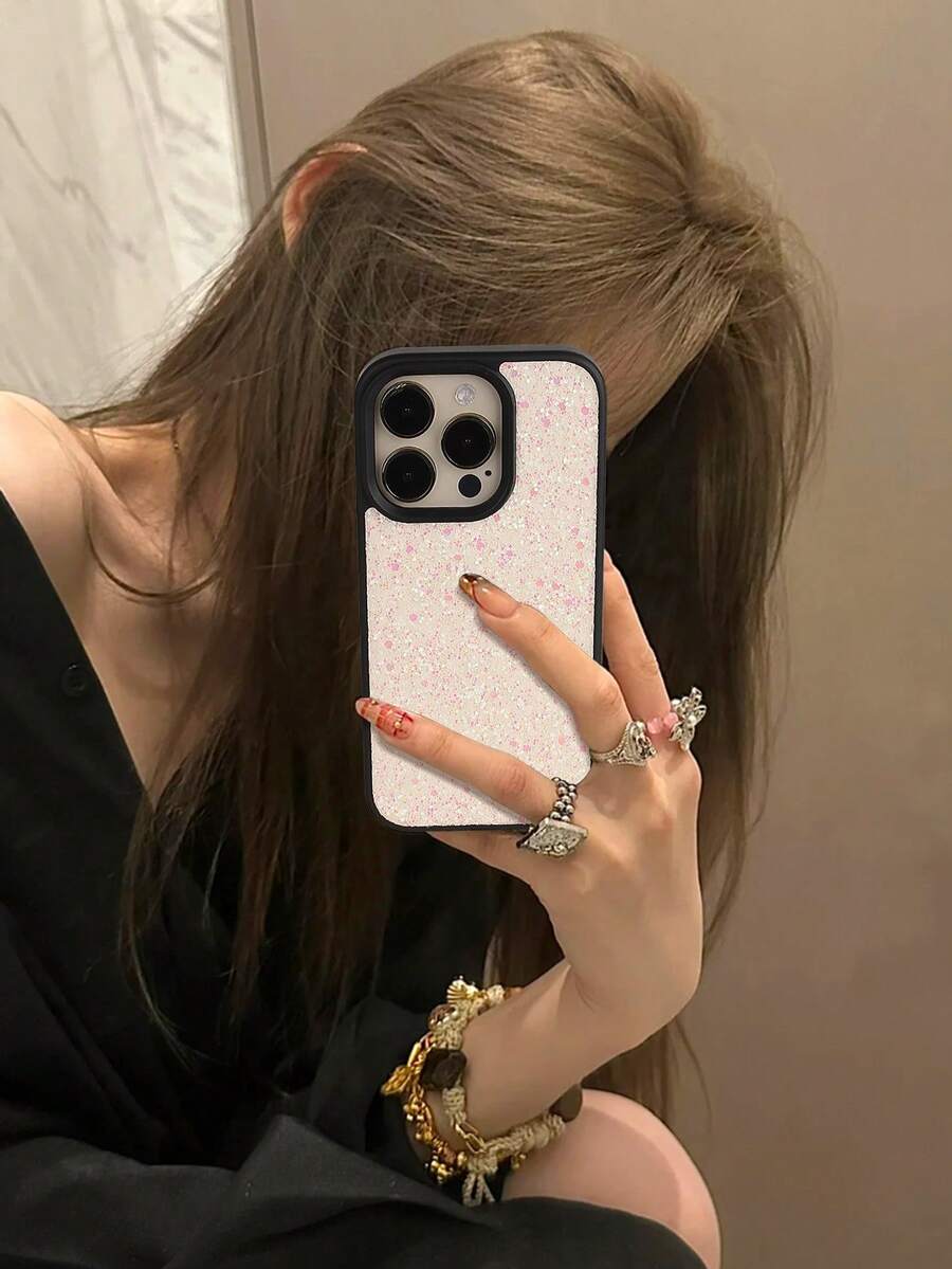 1件装奢华闪亮钻石皮革手机壳,兼容 16e 17 16 15 14 13 12 11 Pro Max Plus X XS XR 7 8 三星Galaxy S21 S22 S23 S24 Plus S25 Ultra A15 A16 A55 A53 - 白色 - 查看 1