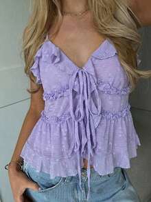 Women Plus Size Sports Dresses - Purple - View 4