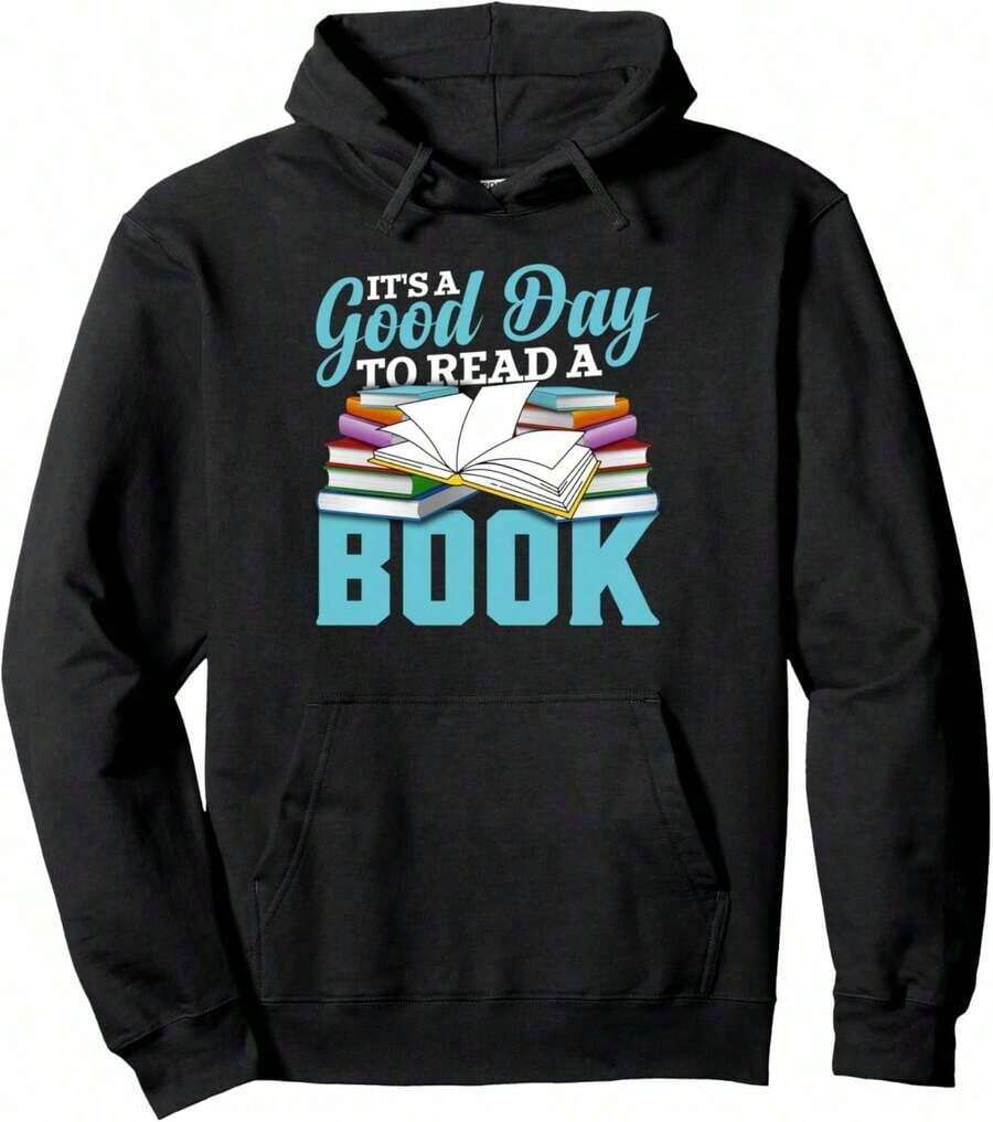 Book Nerd Compatible, Fun Gift For Readers, Book Lovers, Men And Women, Hoodie. - 黑色 2 - 查看 1