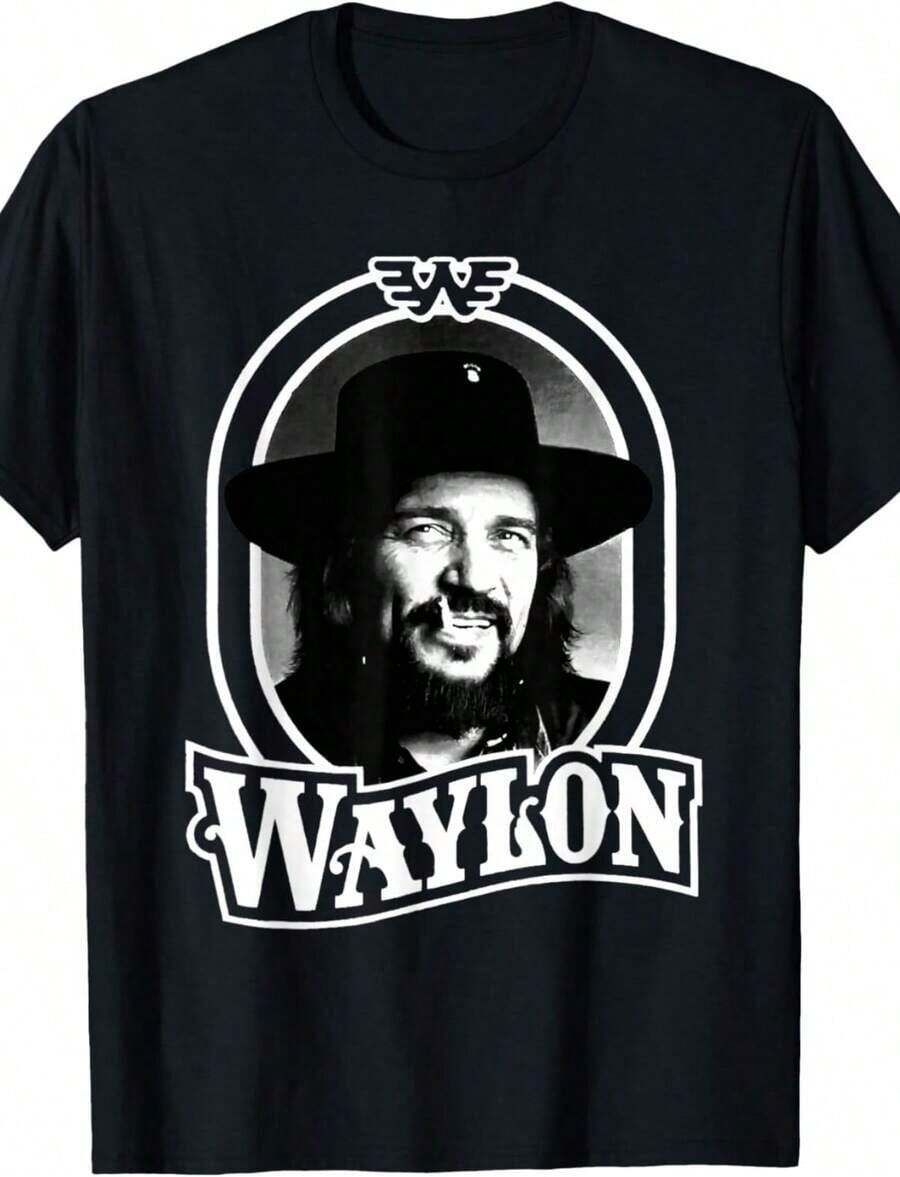 Waylon Jennings - Official Merchandise - Waylon's Breathable And Comfortable Shirt - Black - View 1