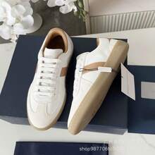 Zapatos casuales unisex, talla 36-45, zapatos casuales de mujer y zapatos deportivos de hombre, zapatos planos de suela blanda con cordones, zapatos cómodos y livianos de hombre para uso diario, de corte bajo,,,,,Zapatillas de entrenamiento alemanas de alta gama para mujer, nuevo modelo de verano 2026, zapatillas deportivas blancas planas con cordones versátiles, zapatillas deportivas de caña baja. - Blanco - Ver 8