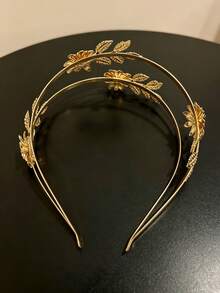 1件裝女性花卉珍珠金屬髮箍，適用於盤髮與編髮的髮型飾品，適合度假、派對、婚禮 - 彩色 - 查看 8