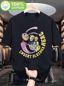 Jax-Gloinks Men's Printed T-Shirt - Featuring A Graphic Print Of Jax And The Gloinks. Designed With A Crew Neck And Regular Fit, Suitable For Year-Round Wear, Themed Events, And Everyday Outfits. Unisex - 黑色 - 查看 6