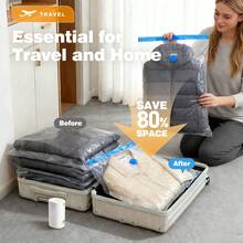 21pcs Vacuum Bags For Travel With Rechargeable Air Pump,Reusable For Clothes, Comforters, Blankets, Pillow, Bedding, Sealer Clothing Storage,Travel Accessories,Travel Essential - 21-Phiên bản trong suốt - Xem 5