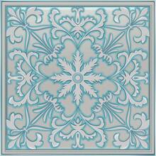 MORCART 20pcs Peel And Stick Self-Adhesive Wall Tiles - 8in X 8in PVC Self-Adhesive Wall Tile, Self-Adhesive Vinyl Stickers Suitable For Kitchen, Bathroom, Laundry Room, Fireplace, Stairs, 3D Embossed Blue-Green Floral Pattern - Relief - View 2