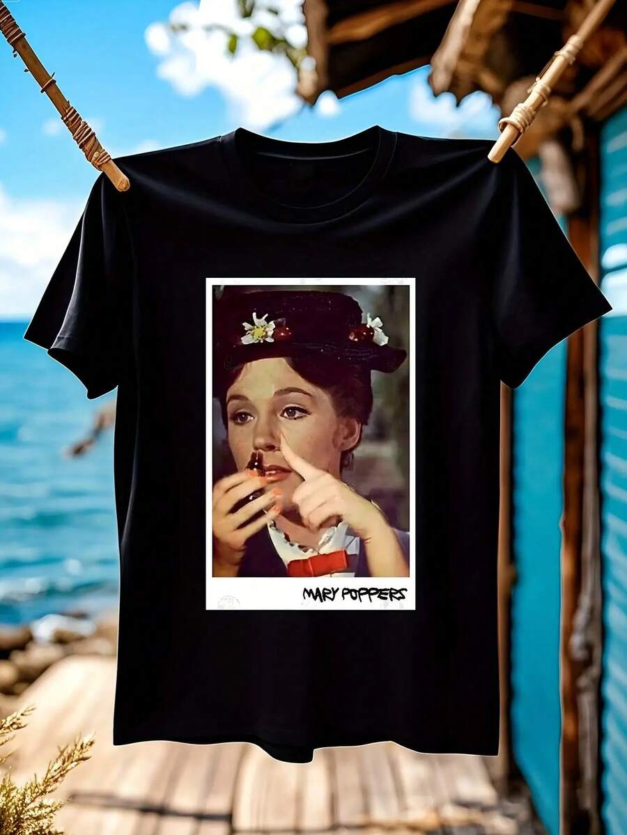 Style, Hippie Style, Retro Anime Style, Washable And Durable Material, Round Neck Design Easy To Match With Other Clothes, High Quality, Multiple Sizes To Choose From. - Black - View 1