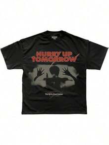 THE Weekend Hurry Up Tomorrow Official T-Shirt Trapped In Limbo Pure Cotton T-Shirt 220g Unisex Casual Street Fashion Hip-Hop Style T-Shirt Father's Day Gift Sports T-Shirt Holiday Gifts Suitable For Fans - 黑色 - 查看 11