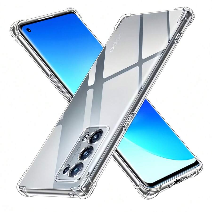 1pc Transparent Air Cushion Phone Case, Suitable For Reno 15 5G/Reno 15c 5G/F31 5G/A6x 4G/5G/ A6/ A6S/ A6 Pro 4/5G/Find X9 Pro/Reno13 Pro 5G/Reno13 5G/Reno 10 5G And Other Series [International Version, Not Domestic Version], New Phone Case, Lens Protection, Anti-Drop, Anti-Fall, Cover, Phone Case, Phone Protective Case, Phone Shell, Phone Cover, Anti-Drop Phone Case - Clear - View 1