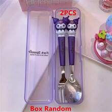 2pcs/Set Set Peralatan Makan Portabel Stainless Steel Sanrio, Peralatan Makan yang Dapat Digunakan Kembali, Sendok dan Garpu untuk Perjalanan Luar Ruangan, Cocok untuk Berbagai Acara, Sempurna sebagai Hadiah Liburan (Kotak Peralatan Makan Dapat Dilepas atau Tidak Dapat Dilepas, Diberikan Secara Acak) - MultiWarna - View 21