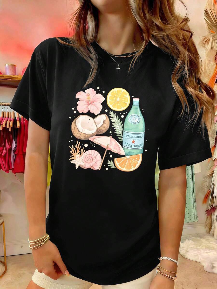 Women T-Shirts - Black - View 1