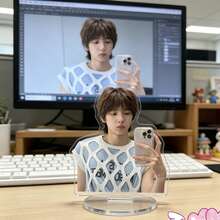 COR/TIS Member Creative Figurine Desktop Decor, Fan Merchandise, Minimalist Style, Suitable For Desk, Office Desk Decoration, Stable Round Base For Placement - Multicolor - View 5