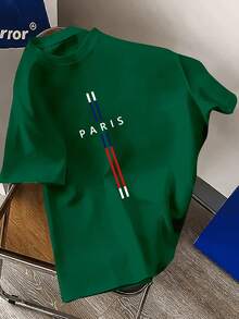 Men's Basic T-Shirt, Versatile Top, Men's Summer Clothing - 藍色 - 查看 7