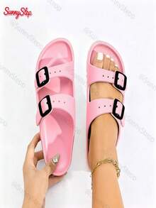 Chanclas Deportivas Mujer Ligeras Flexibles Antideslizantes Moda  Perfectas para Uso Casual Playa y Descanso en Casa - Rosa - Ver 11