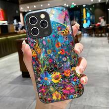 Phone Case - A Vibrant And Artistic Case With A Colorful Butterfly And Flower Design, Suitable For Samsung Y11 To 17 Pro Max. This Stylish And Scratch-Resistant Protective Case Makes A Perfect Gift For Her This Holiday Season. - 黑色 - 查看 4