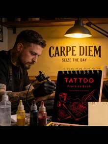 A5 Tattoo Practice Skin Notebook - 8 Cover Options, 1mm/2mm Thickness Realistic Skin Practice Book, Includes 4/10 Reusable Tattoo Practice Sheets, Suitable For Beginners And Artists A5 Spiral Bound Practice Notebook - View 4