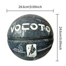 1 quả bóng rổ VOCOTO PU, cỡ 7 tiêu chuẩn, chống mài mòn, độ đàn hồi cao, thiết kế chống trượt, thích hợp cho các trận đấu trong nhà/ngoài trời, món quà hoàn hảo cho phụ nữ, nam giới, thanh thiếu niên, người lớn, thích hợp cho các môn thể thao đồng đội, các trận đấu, trò chơi trường học và huấn luyện chuyên nghiệp, thể thao trong nhà và ngoài trời, sử dụng ngoài trời. - Pokley Blue - Xem 9