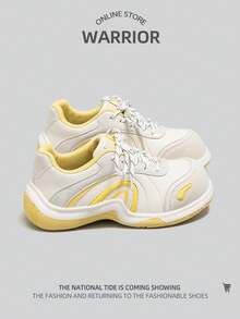 WARRIOR 1双女士低帮运动休闲鞋 - 白黃 - 查看 3